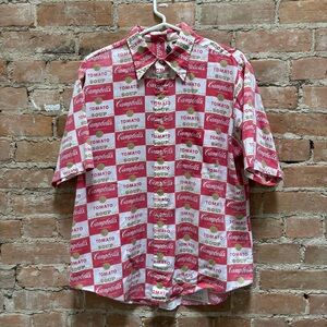 $400 Vintage 60s Original Campbells Soup Pop Art Mod Short Sleeve Shirt